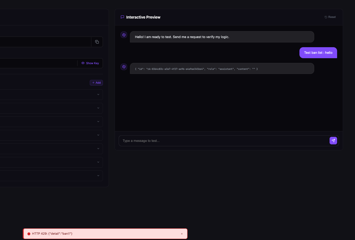 Guardrail Error Response