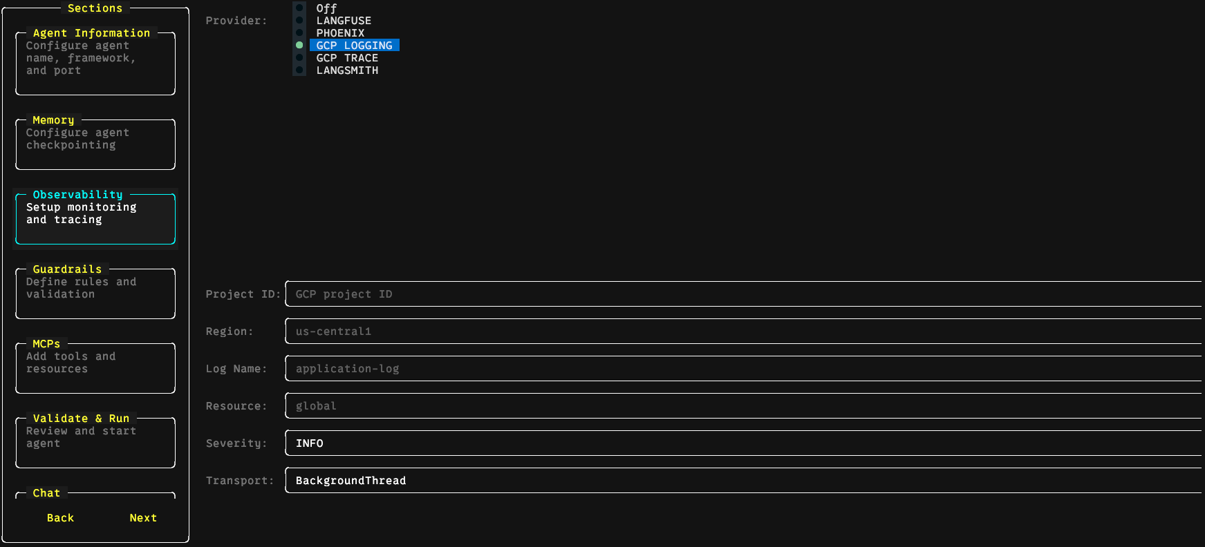 Observability Configuration